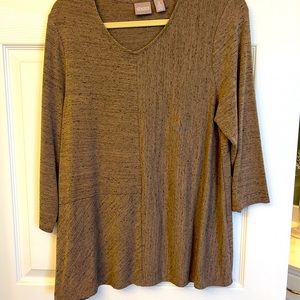 Chico size 2 brown top